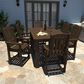 Highwood USA Lehigh 7-Piece 72" Rectangular Counter Height Dining Set in Weathered Acorn, , large