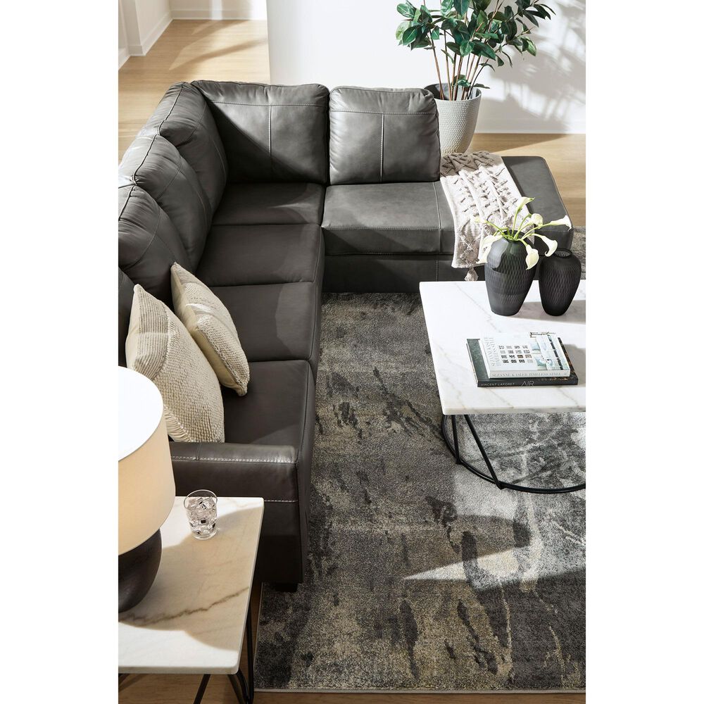 Ashley Valderno 2-Piece Right Facing Sectional with Chaise in Fog, , large