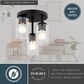 Vaxcel Park Ridge 3-Light Flush Mount in Matte Black, , large