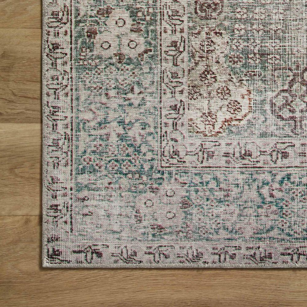 Chris Loves Julia x Loloi Jules 2&#39; x 5&#39; Emerald and Antique Ivory Runner, , large
