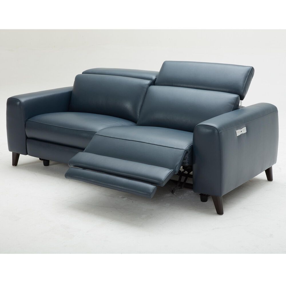 Interlochen Leather Power Reclining Loveseat in Impression Dark Blue , , large