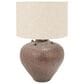 Creative Coop Textured Stoneware Table Lamp in Brown, , large
