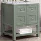 James Martin Vanities Breckenridge 30" Single Vanity, Whitewashed Oak w/3 CM Arctic Fall Solid Surface Top, , large