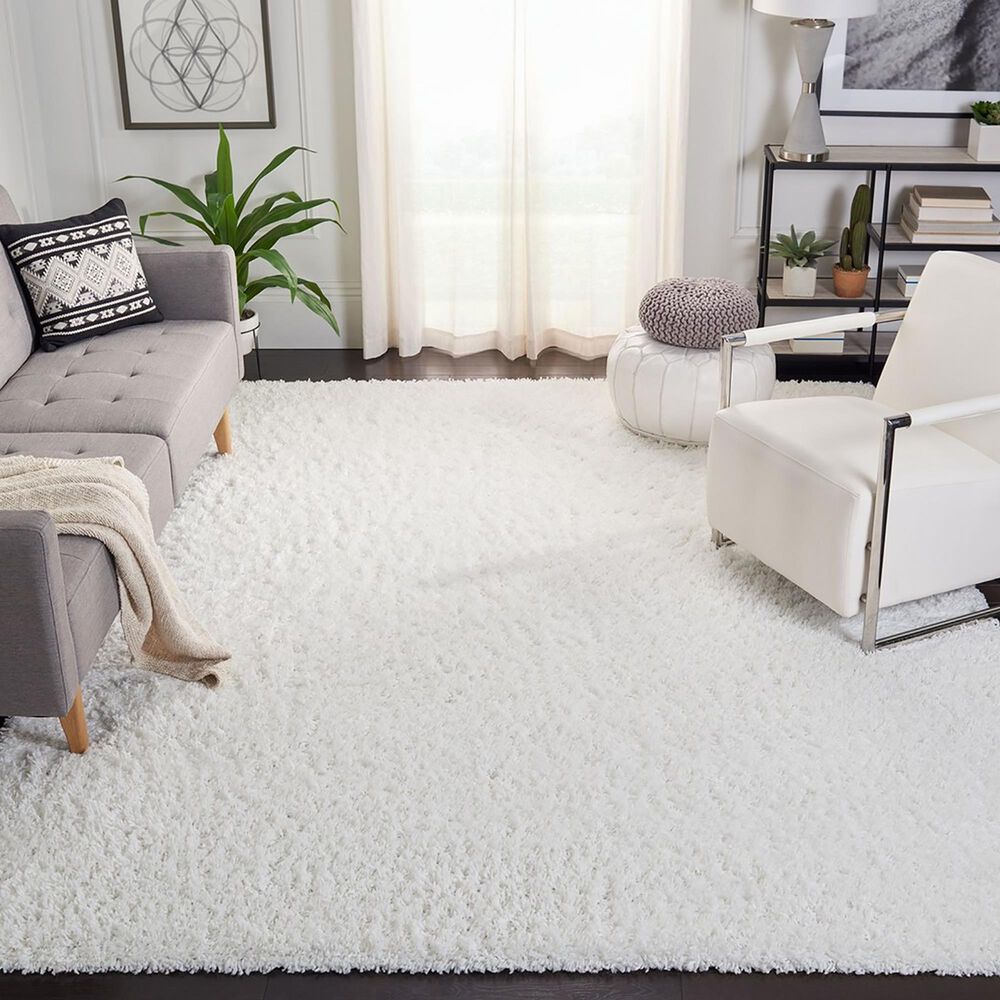 Safavieh August Shag 10&#39; x 14&#39; White Area Rug, , large