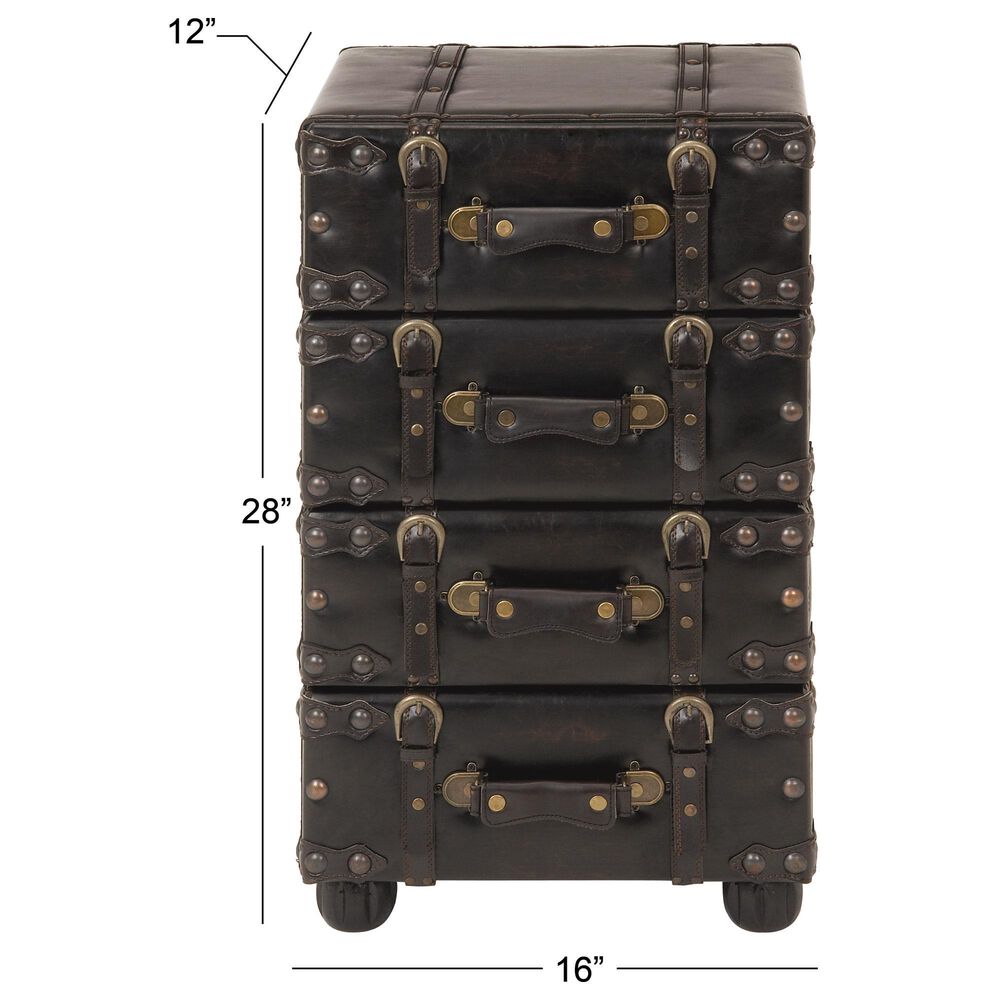 Uma Enterprises 4-Drawer Chest in Black, , large