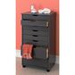 Linon Home Decor Cary 8-Drawer Rolling Cart in Grey, , large