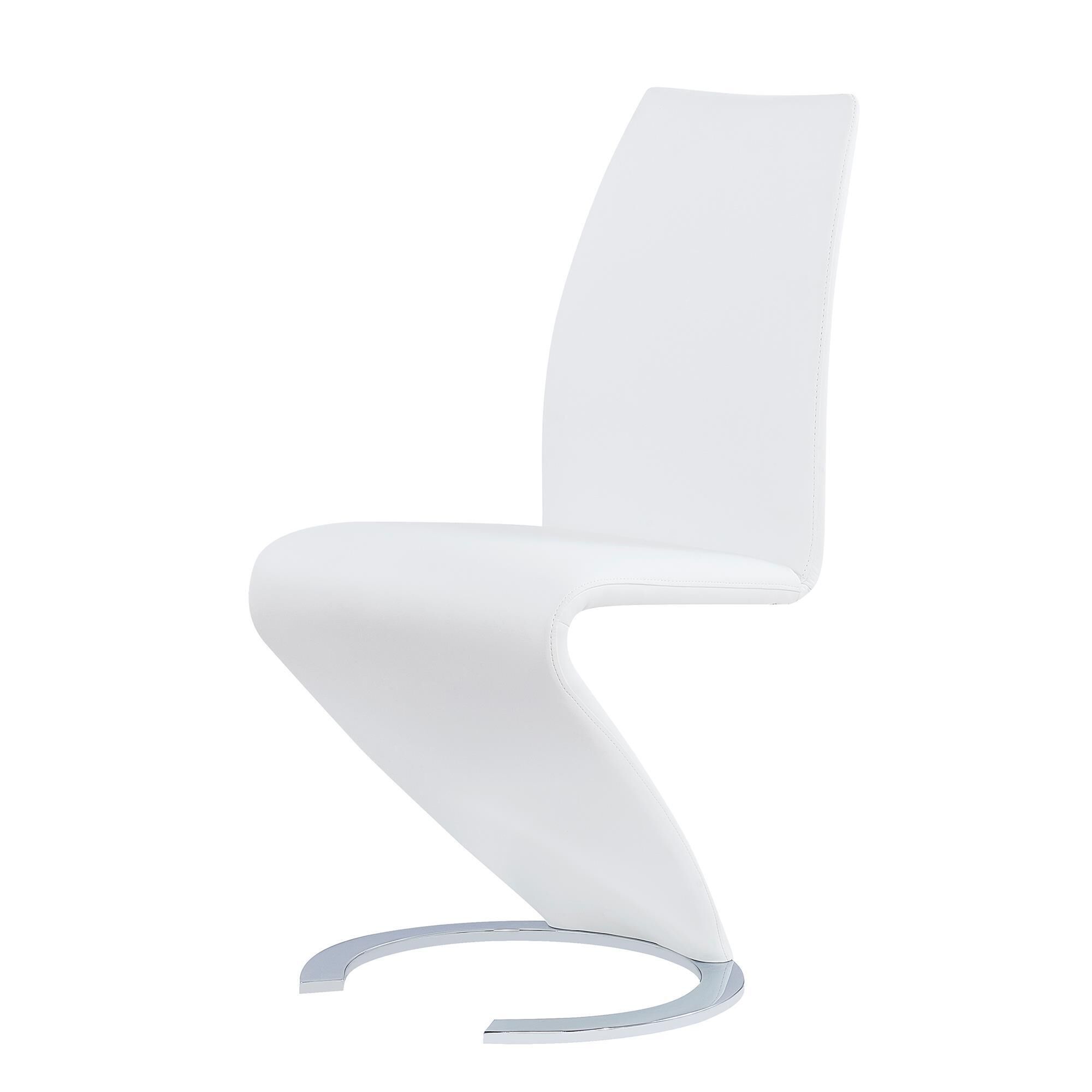 Global Furniture USA Zig-Zag Dining Chair in White | Nebraska 