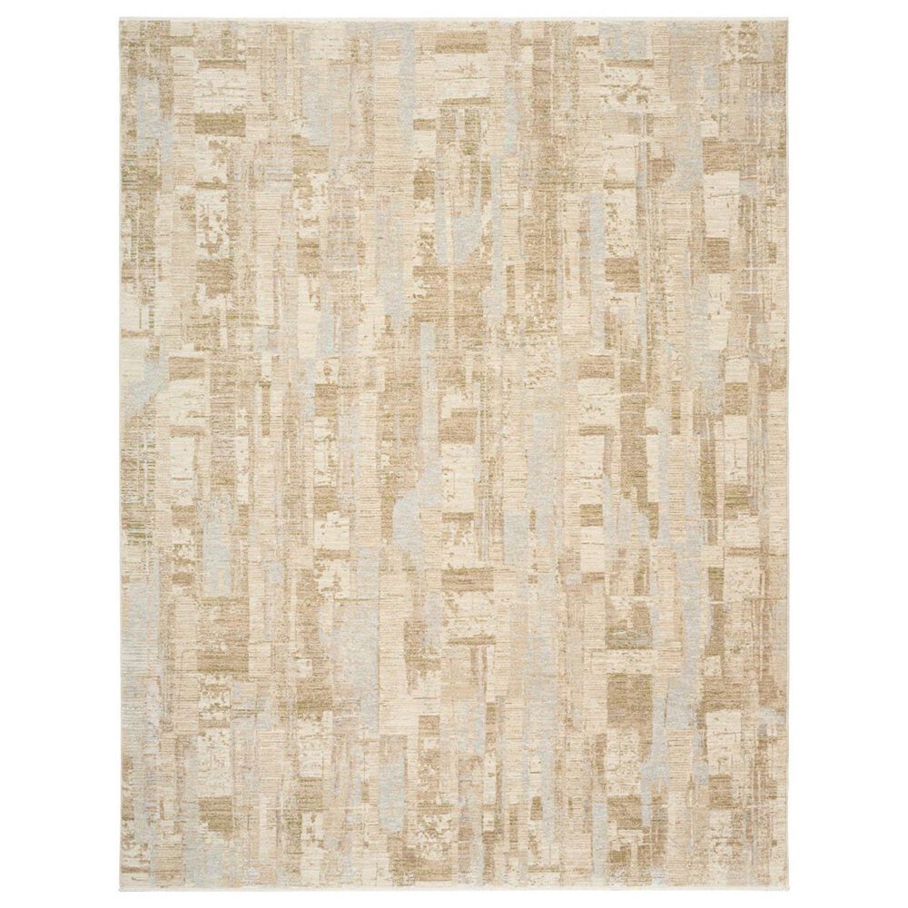 Nourison Drift Beige and Grey 9" x 12" Area Rug, , large
