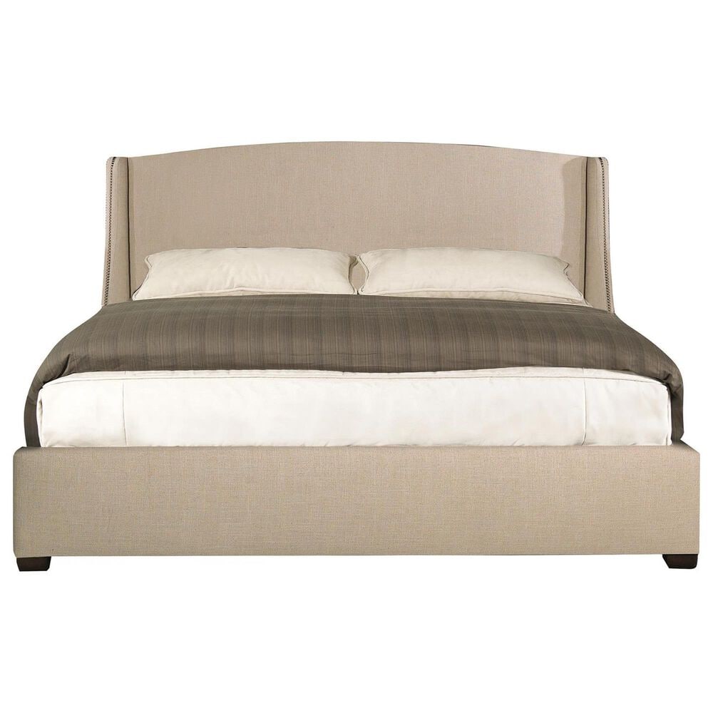 Bernhardt Cooper King Upholstered Wing Panel Bed in Beige, , large