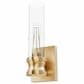 Hunter Lenlock 1-Light Wall Sconce with Seeded Shade in Alturas Gold, , large