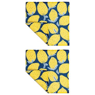 MuKitchen Vibe Dish Cloth in Lemons and Blue (Set of 2), , large