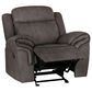 Linon Home Decor Gideon Manual Recliner in Stone Grey, , large