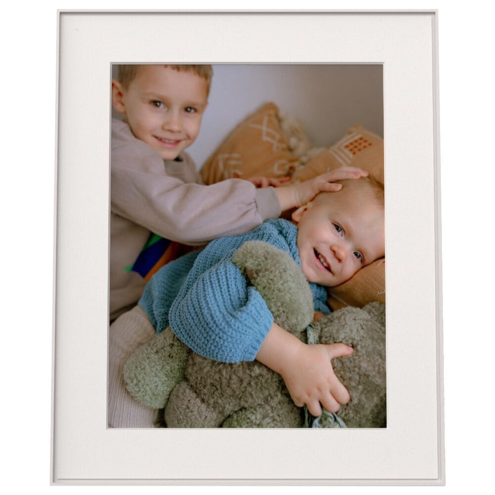Aura Walden 15" Digital Wi-Fi Photo Frame with Paper Mat in Sandstone, , large