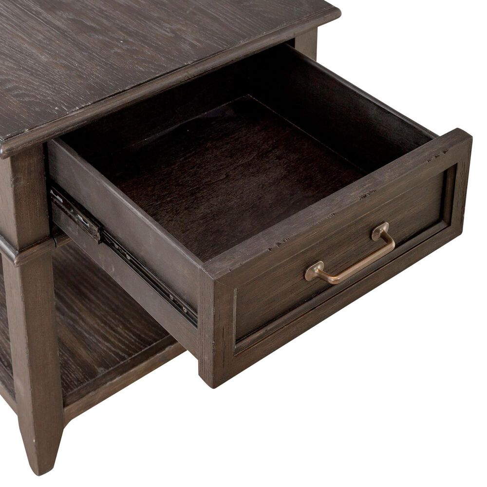 Belle Furnishings Mill Creek 1-Drawer End Table in Peppercorn, , large