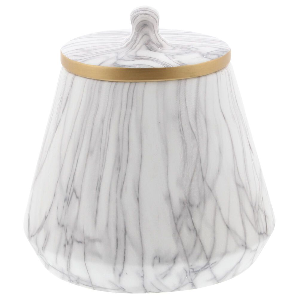 Maple and Jade Large Jar in White, , large