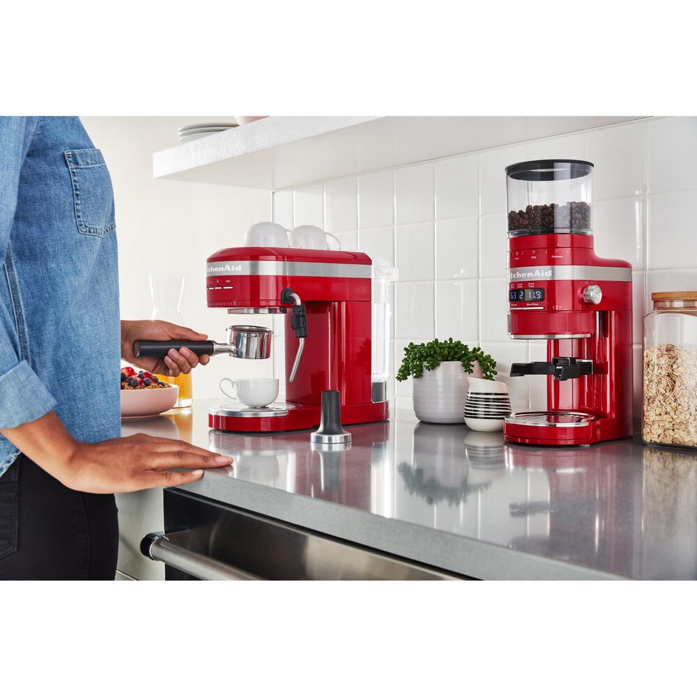 KitchenAid 47 Oz Semi-Automatic Espresso Machine in Empire Red, , large