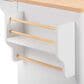 HOMLUX 56" Kitchen Island with Drop Leaf in White, , large