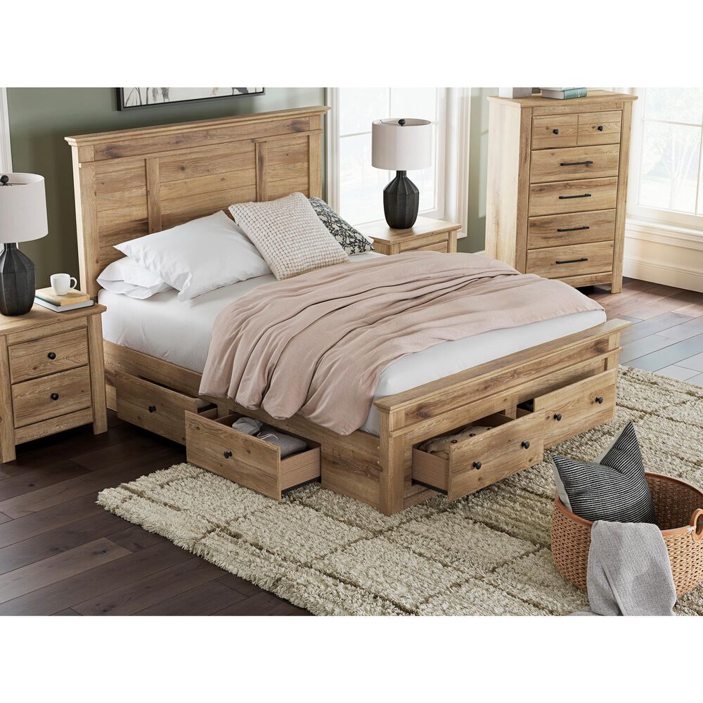 Ashley Makidern Queen Storage Bed with Six Drawers in Tan, , large