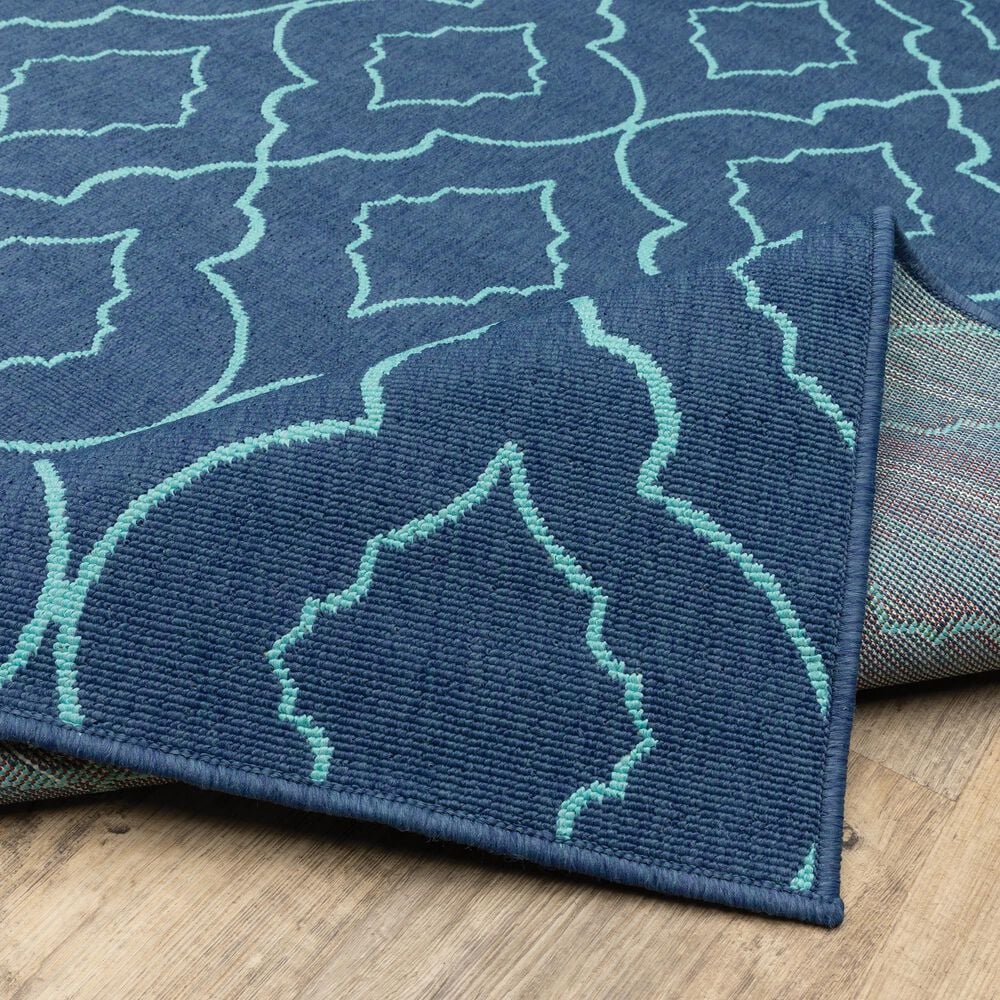 Oriental Weavers Meridian 7541B 2&#39;3&quot; x 7&#39;6&quot; Navy Runner, , large