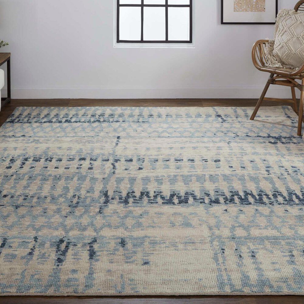 Feizy Palomar 6631F 3&#39;6&quot; x 5&#39;6&quot; Blue Area Rug, , large