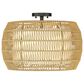 Golden Lighting Everly 4-Light Semi-Flush in Matte Black/Natural Rattan, , large