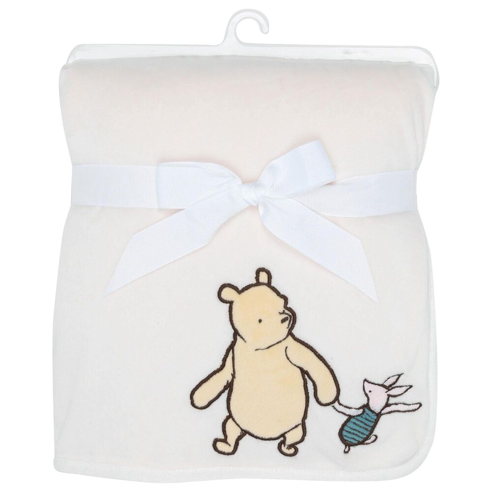 Lambs and Ivy Disney Baby Storytime Pooh Ultra Soft Baby Blanket in
