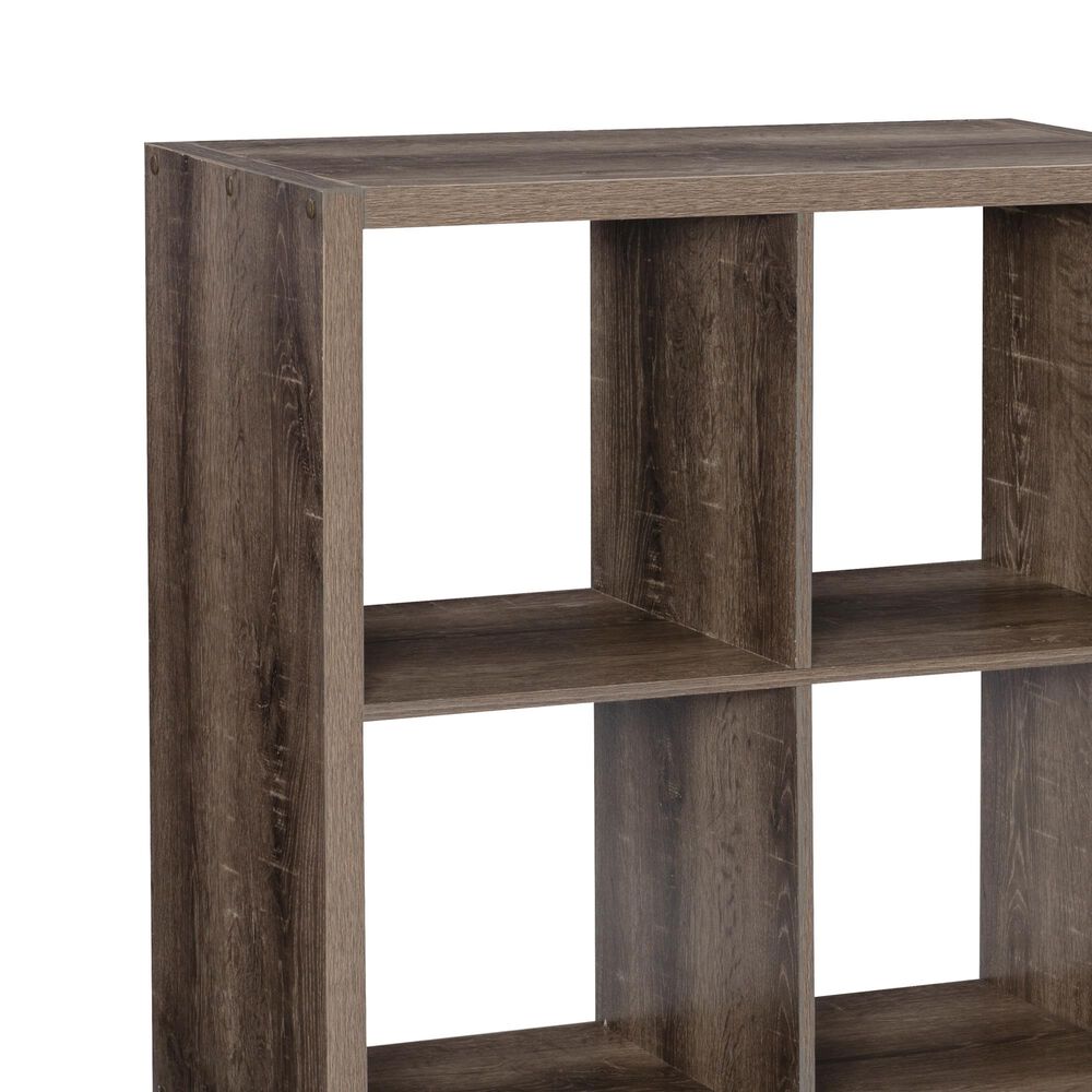 Linon Home Decor Galli 4-Shelf Bookcase in Grey, , large