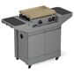 Tytus Emberwood Grill and Prep Cart with 2-Burner 22" Gas Tabletop Griddle in Gunmetal Gray, , large