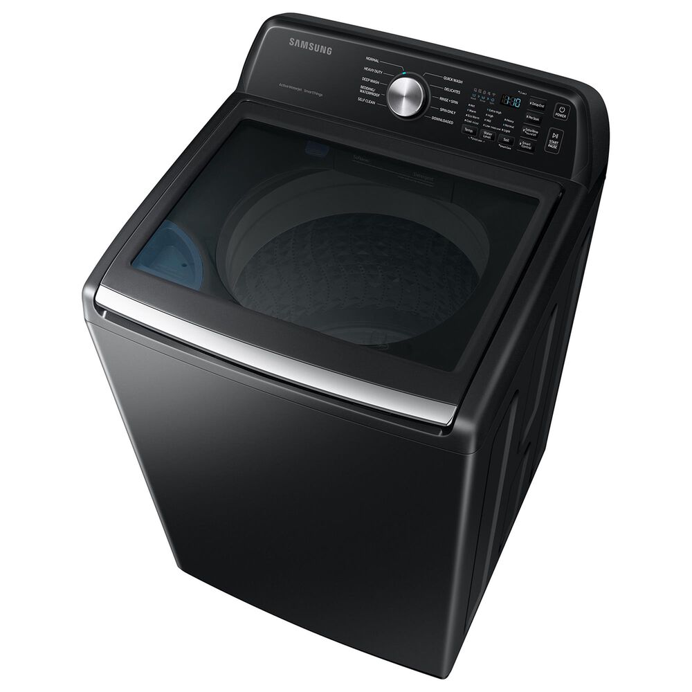 Samsung 4.7 cu. ft. Large Capacity Smart Top Load Washer with Active WaterJet in Brushed Black, , large