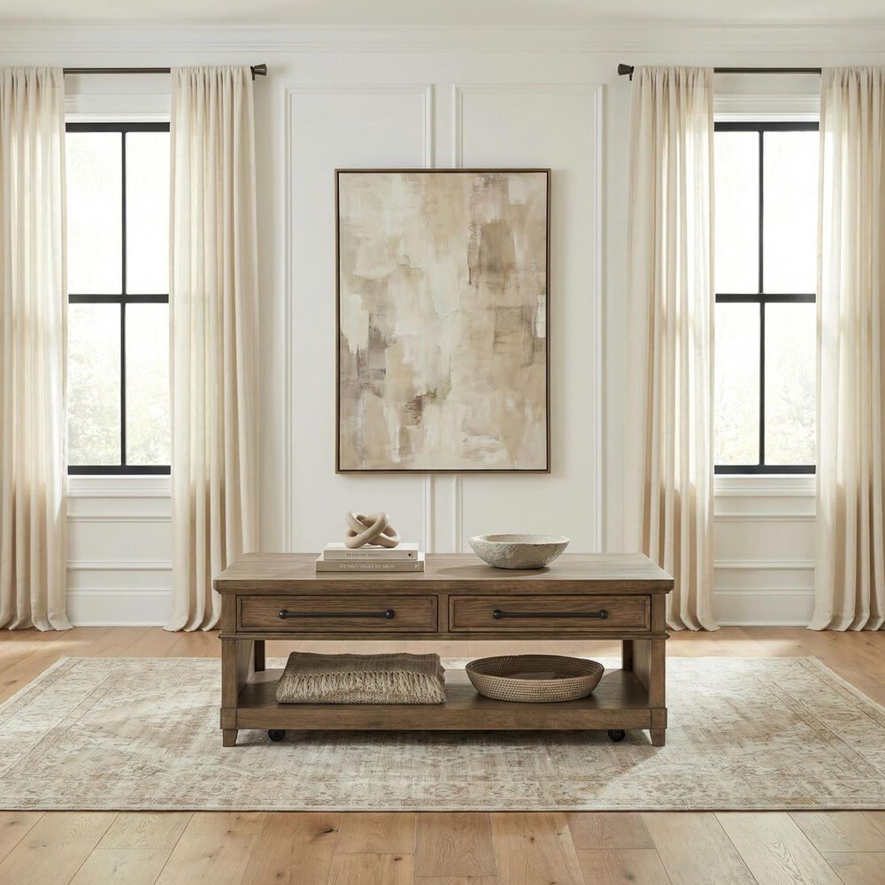 Belle Furnishings Artisan Home Rectangular Cocktail Table in Sienna Stone, , large