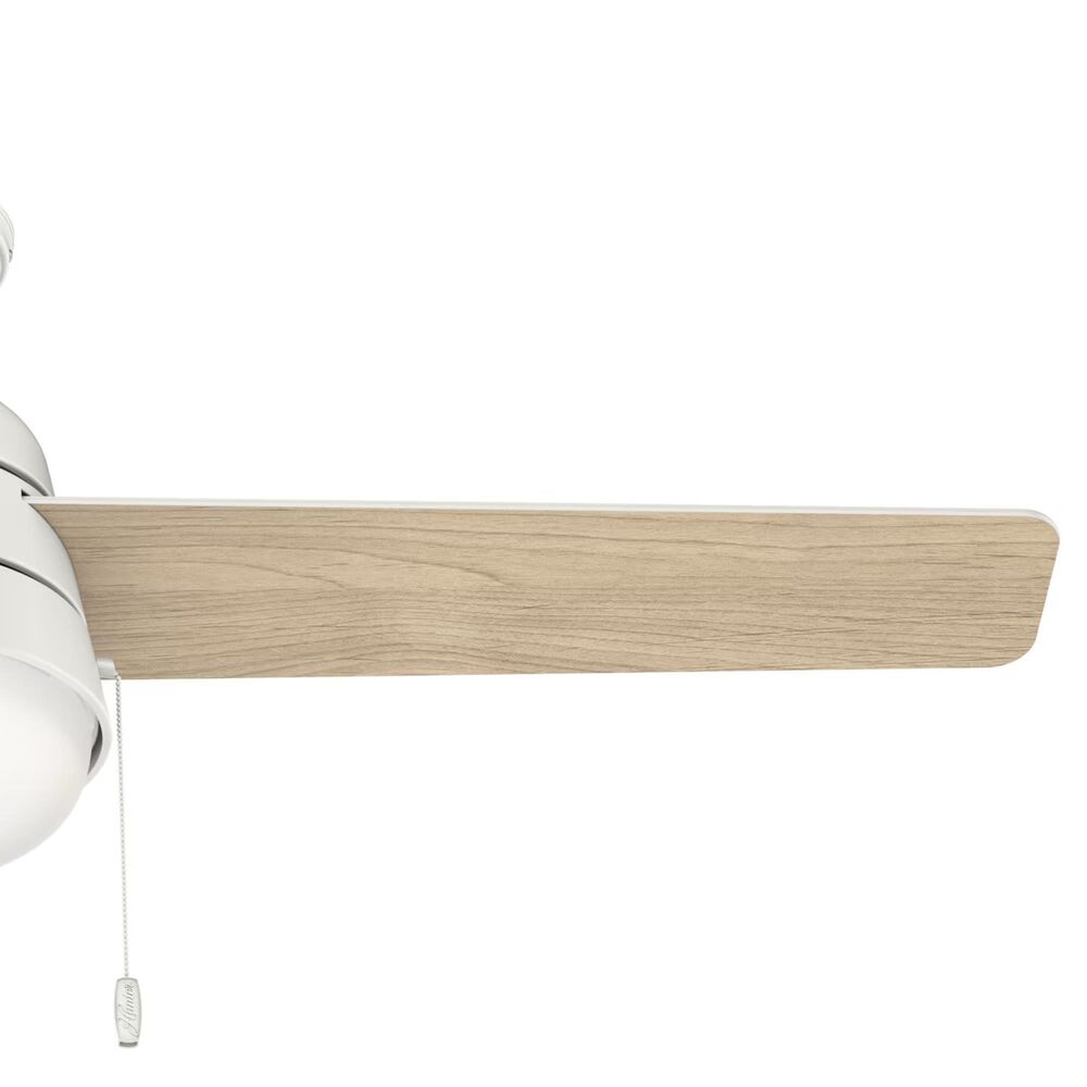 Hunter Aker 52&quot; Ceiling Fan with LED Lights in Fresh White, , large