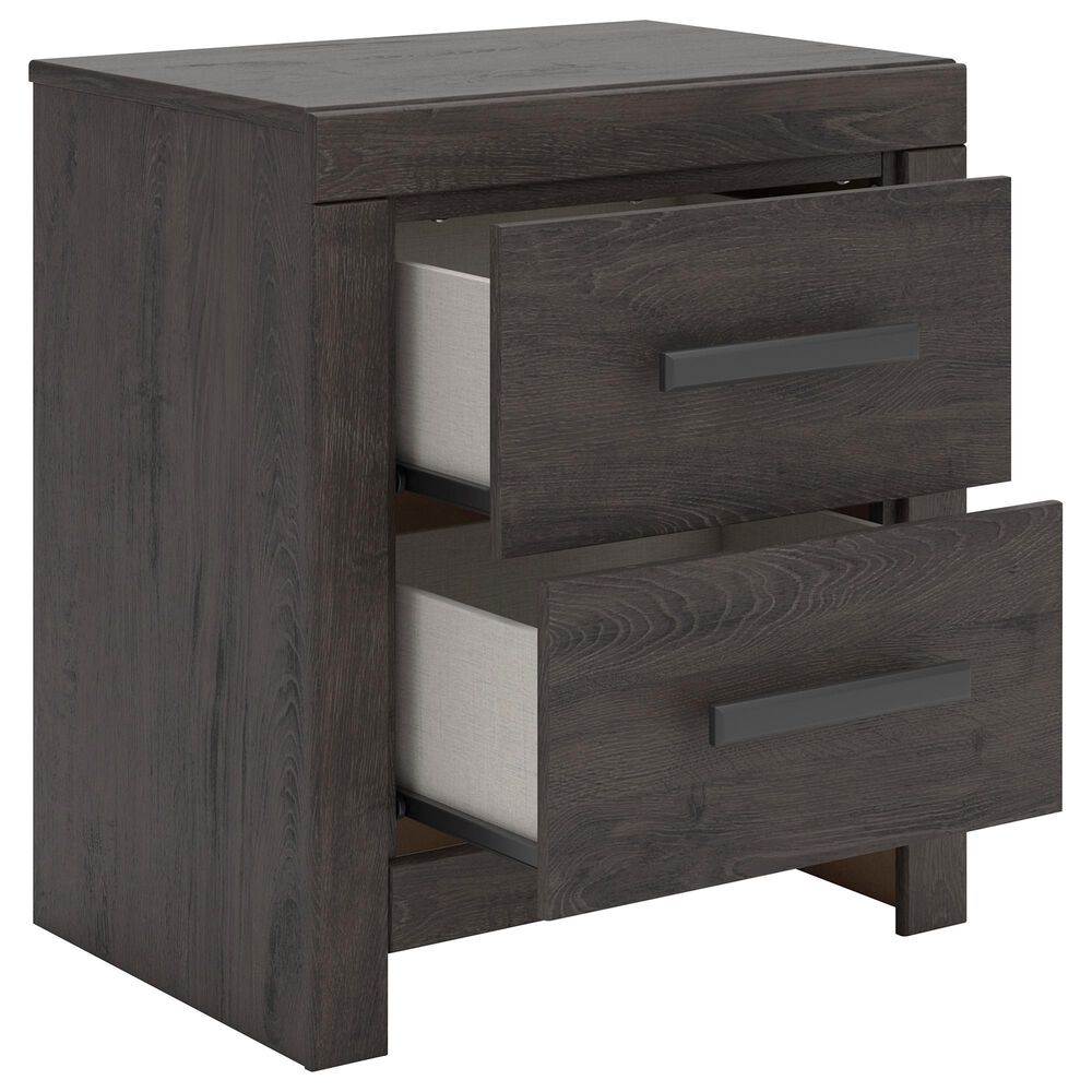 Ashley Prendonea 2-Drawer Nightstand in Dark Charcoal, , large