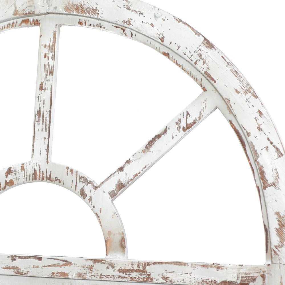 Maple and Jade 45&quot; x 28&quot; Wall Decor in Distressed White and Brown, , large