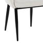 LumiSource Renee Arm Chair with Off-White Fabric Cushion in Black (Set of 2), , large