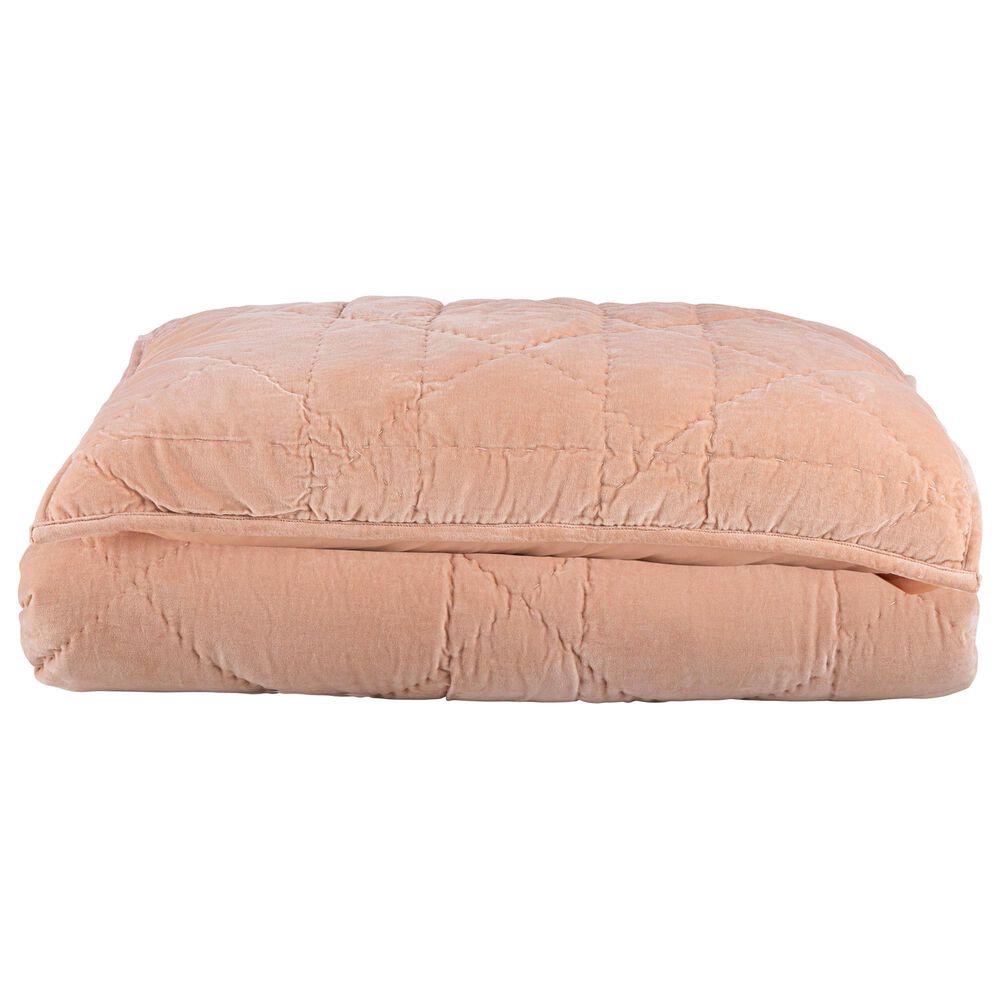 Timberlake 2-Piece Velvet Twin Quilt Set in Pink, , large
