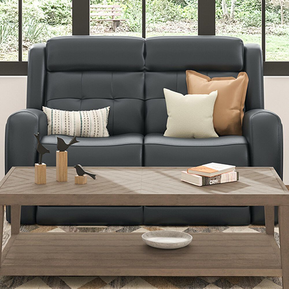 Flexsteel Grant Power Reclining Loveseat with Power Headrest in Navy, , large