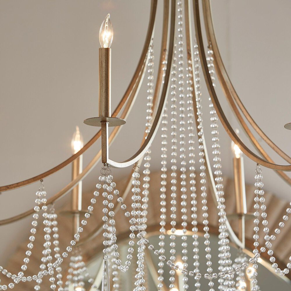 Quorum Malin 8-Light Chandelier in Antique Silver, , large