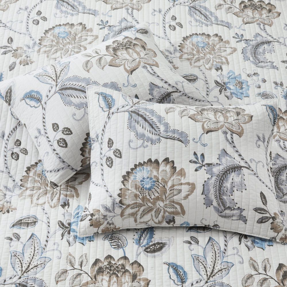Levtex Maileen 3-Piece King/California King Quilt Set in Neutral Blue, Taupe and Cream, , large