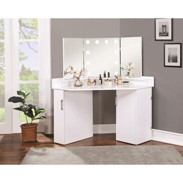 Furniture of America Lorybelle Vanity in White, , large