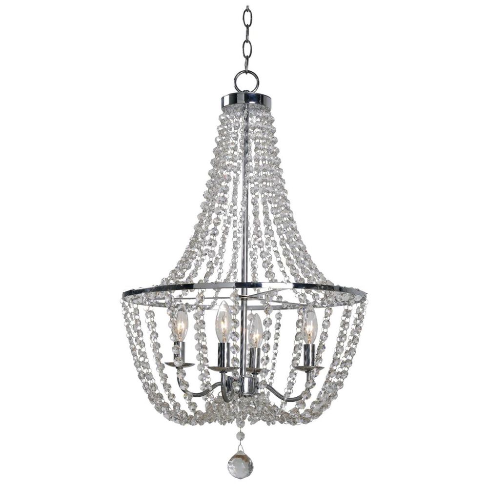 Kenroy Celeste 4-Light Chandelier in Chrome, , large