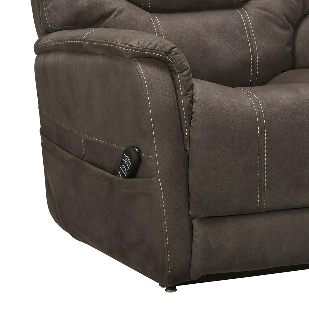 Signature Design by Ashley Ballister Power Lift Recliner with Power Headrest and Lumbar in Espresso, , large
