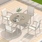 Hearth and Haven Outdoor 41" Round Dining Table with Umbrella Hole in Sandstone - Table Only, , large