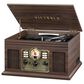 Victrola 6-in-1 Nostalgic Bluetooth Record Player with 3-Speed Turntable, CD and Cassette in Espresso, , large