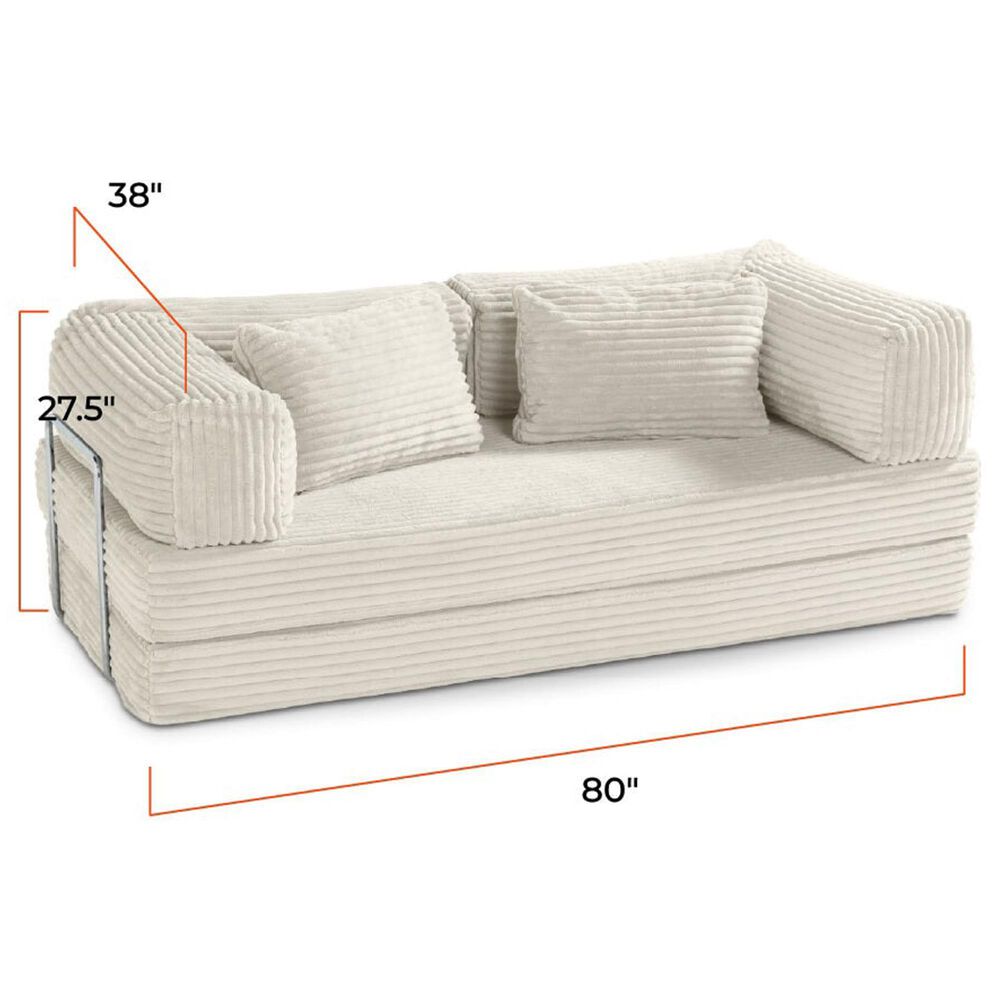 Jaxx Unsofa Stationary Loveseat in Spice Orange, , large