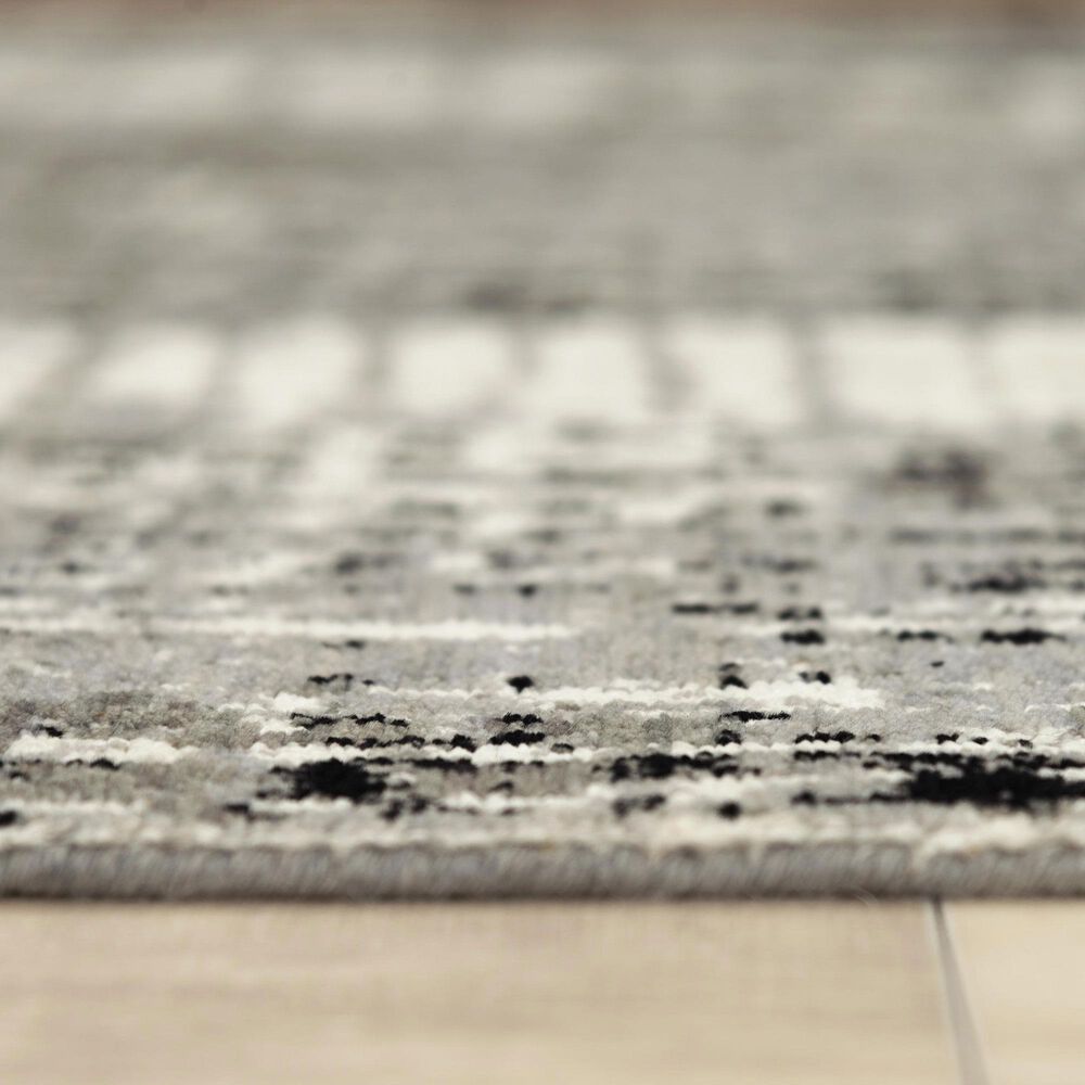 RIZZY Couture Gray and Black 2'6" x 8' Runner, , large