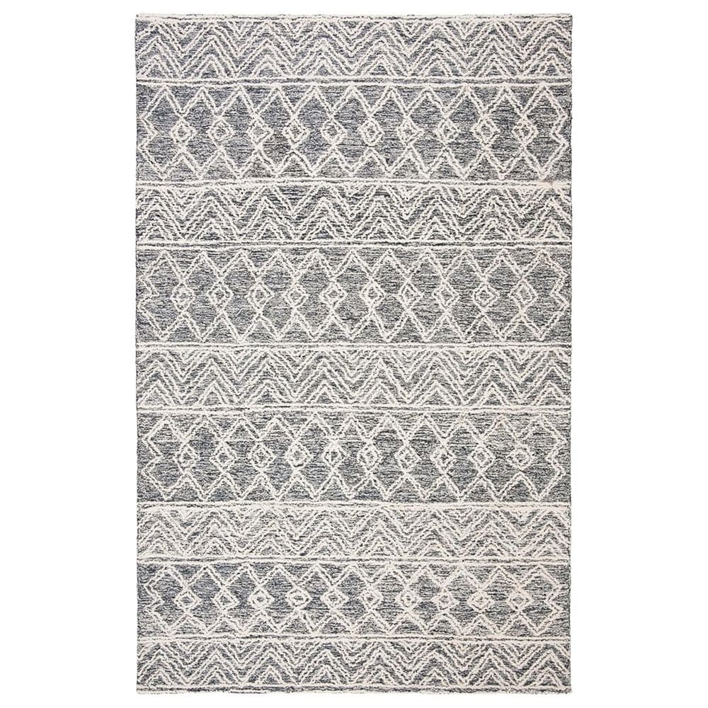 Safavieh Micro-Loop MLP203A 4" x 6" Ivory and Black Area Rug, , large