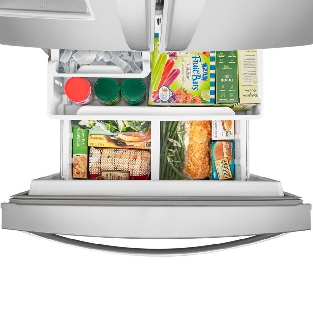 Whirlpool 30" Wide French Door Refrigerator in Fingerprint Resistant Stainless Steel NFM