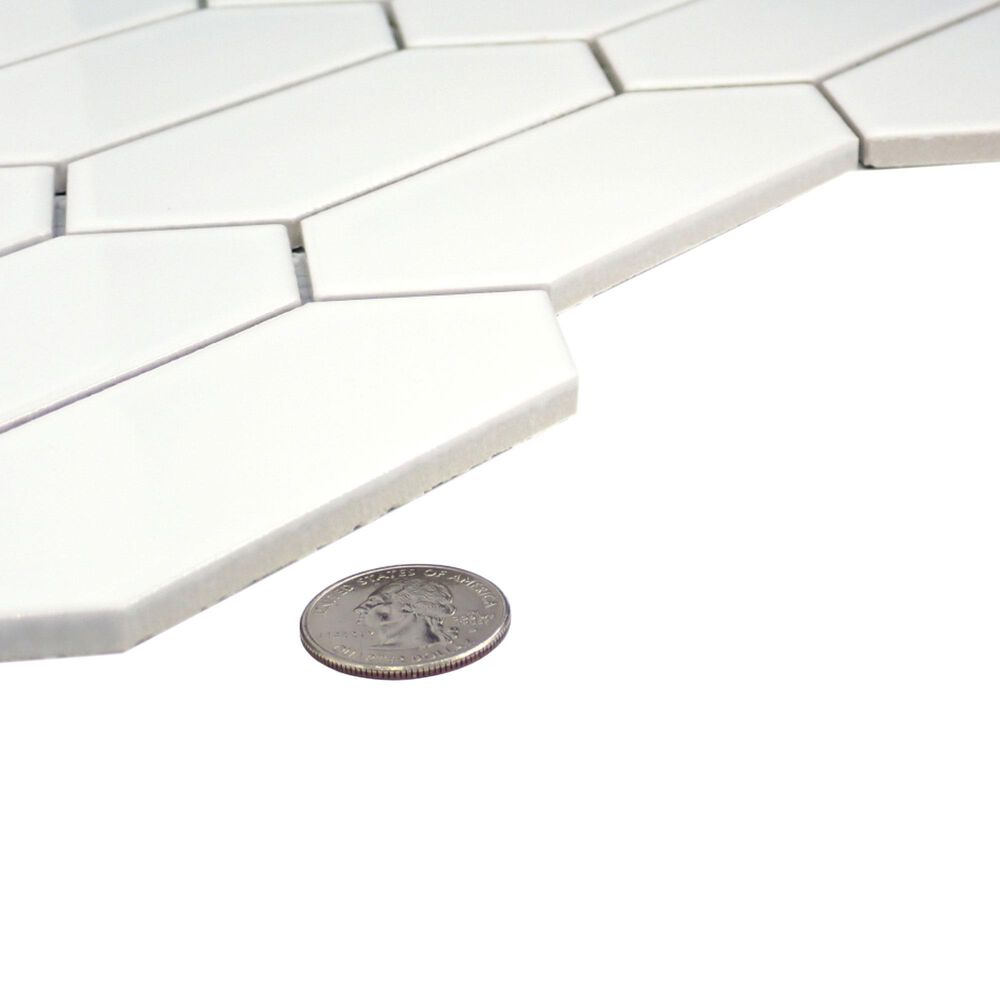 Emser Catch Ice 2" x 5" Picket on 11" x 13" Ceramic Mosaic Sheet, , large
