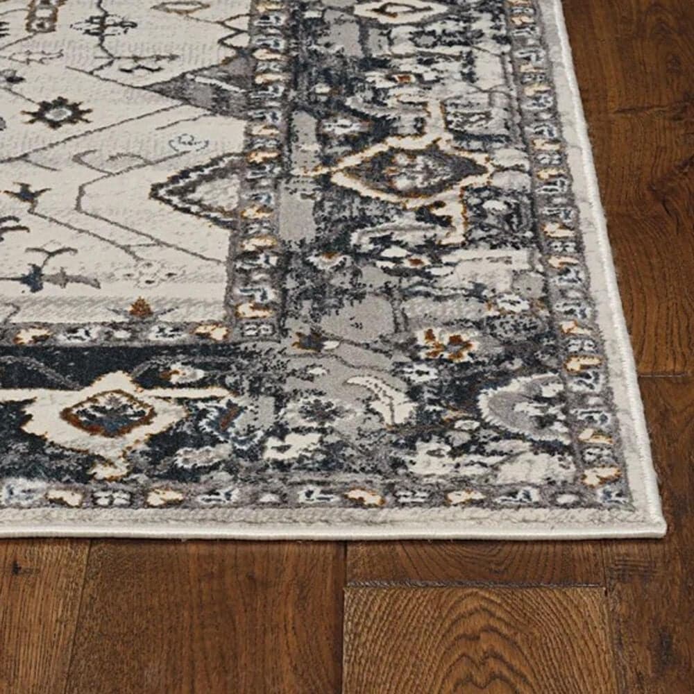 Kas Oriental Rugs Inspire Empra 2&#39;2&quot; x 6&#39;11&quot; Ivory and Grey Runner, , large