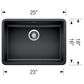 Blanco Precis 25" Single Bowl Kitchen Sink in Volcano Gray, , large